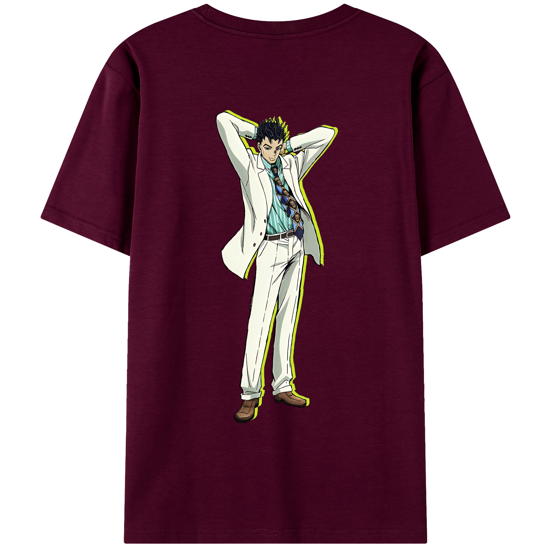 （画像用） ジョジョの奇妙な冒険 きら よしかげ JoJo's Bizarre Adventure Kira Yoshikage レディース半袖Tシャツ(バックプリント)